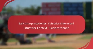 Balk-Interpretationen: Schiedsrichterurteil, Situativer Kontext, Spieleraktionen