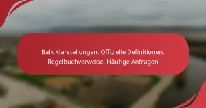 Balk Klarstellungen: Offizielle Definitionen, Regelbuchverweise, Häufige Anfragen